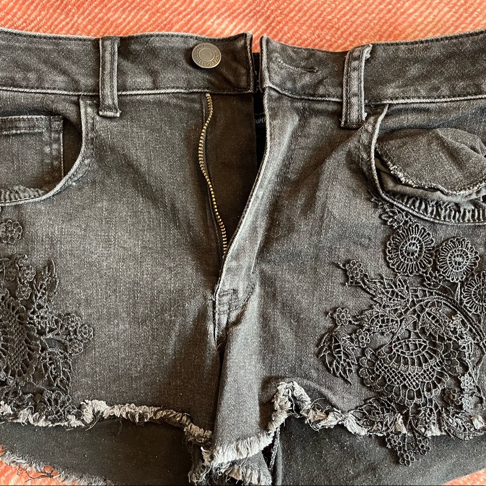 American Eagle Black Jean Shorts